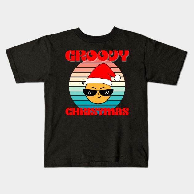 Christmas - Groovy Christmas, family christmas, family christmas t shirt, family pjama t shirt Kids T-Shirt by DigillusionStudio